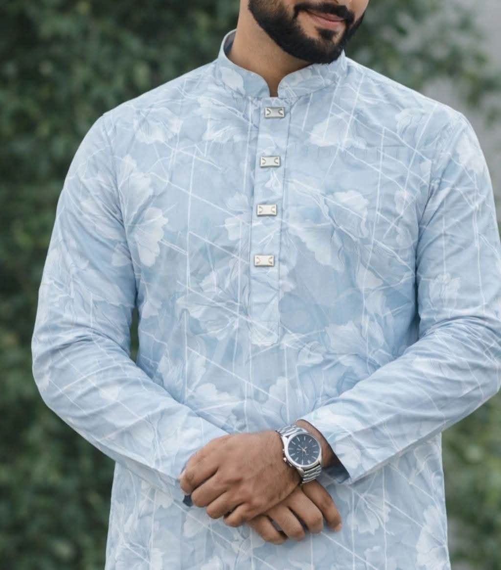 স্টিচ স্পট কাপড়ের পাঞ্জাবি :আয়রন ফ্রি